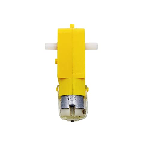 Image of ROBOWAY Dual Shaft DC BO Motor 100RPM Plastic Gear Motor for Smart Robot Car, Arduino & DIY Projects 12V Compatible (Pack of 4)