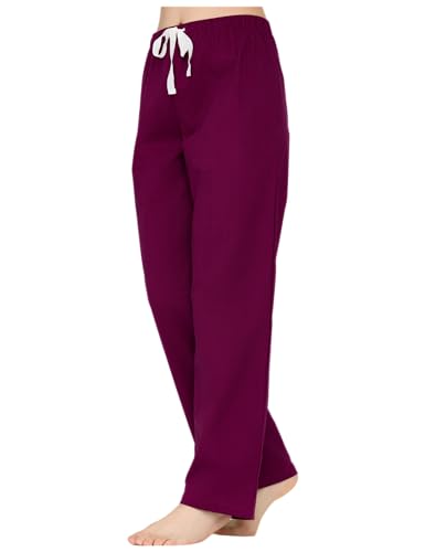 Image of CYZ Women's 100% Cotton Woven Poplin Sleep Pajama Pants
