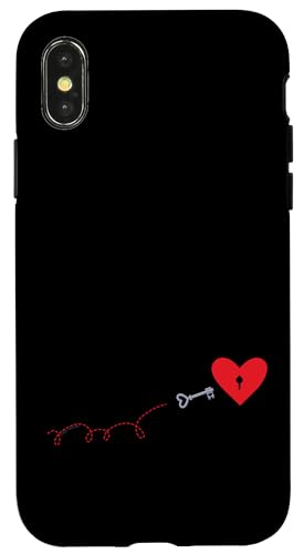 Key to My Heart True Love �o�����^�C���f�[ ���l �X�}�z�P�[�X iPhone X/XS �p