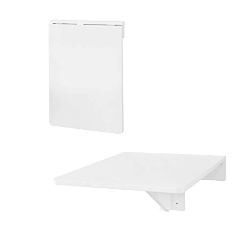 SoBuy FWT04-W Wandtafel - Bartafel - Klaptafel - Tafeltje - Statafel - Hout - Wit - Maat (bxl) 45 x 70 cm - Image 6