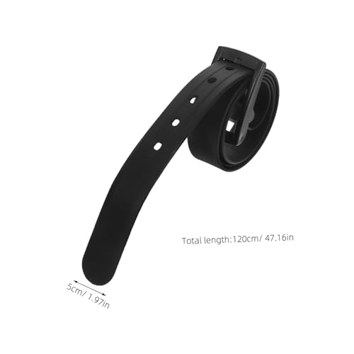 Totority 1pc Men Casual Silicone Belt Adjustable Plastic Buckle Lightweight Versatile for Golf and Everyday Wear Unisex Design High Elasticity Comfortable Fit2