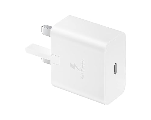Cargador de 15W Samsung blanco con cable tipo C rápido para móviles Galaxy 3