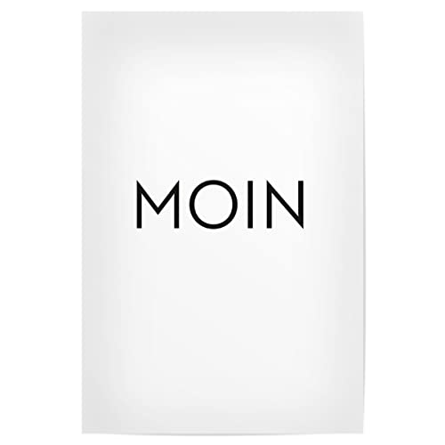 artboxONE Poster 30x20 cm Typografie Moin! hochwertiger Design Kunstdruck -