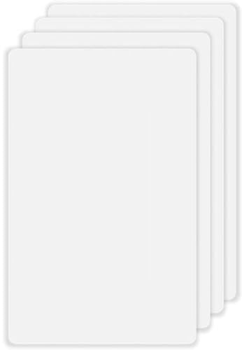 Image of ZEFTV Screwless Blank Wall Plates 1-Gang Blank Switch Outlet Electrical Cover Plate Unbreakable Thermoplastic Faceplate for Decorative Receptacle Outlet Switch, White (4 Pack)
