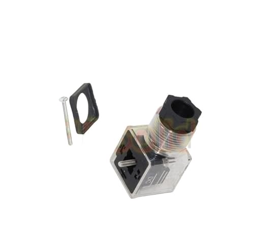 Prise électrique pour solénoïde DIN 43650-A boîtier transparent LED blanche - 4