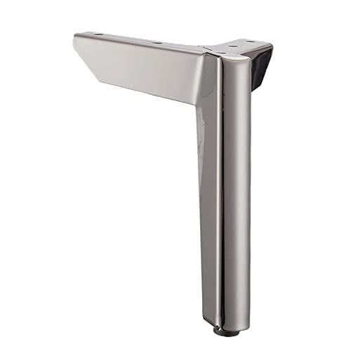 Patas para sofá de metal reforzado con acabado plata de 10cm 2