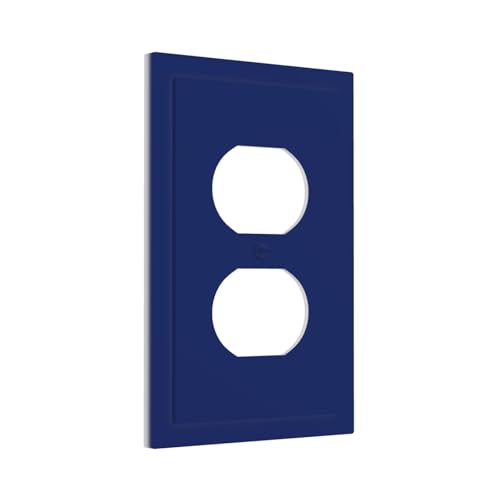 LOLREAI Outlet Covers Blue 1 Gang Duplex Light Switch Cover Plate Decorative Wall Plates Socket Cover Electrical Switchplate Receptacle for Bathroom Bedroom Home Decor by Lolreai - Image 2