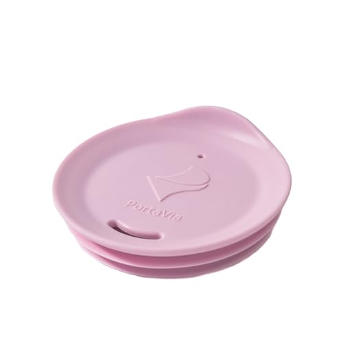 Porta Via Reusable Coffee Cup Silicone Lid – Fits Most Tumbler, Water Bottle, & Ceramic Coffee Mug Between 2⅝”-2⅞