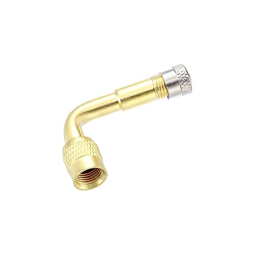 Image of X AUTOHAUX 4pcs Tire Valve Stem Extension Tool 2 Flexible Dual Valve Stem Extender Pipe 10cm 3.9 inch 2 90 Degree Adapters for Car Truck Motorcycle Bike Trailer RV