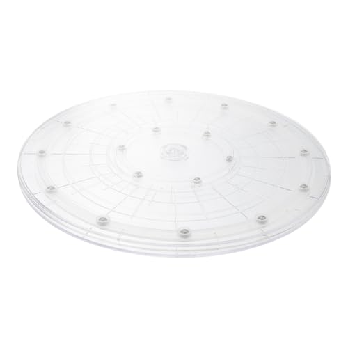 VALICLUD Plato Giratorio de Acrílico Transparente para Cocina Bandeja Organizadora Multifuncional con Rotación Soporte Resistente y Antideslizante para Almacenamiento y Exhibición