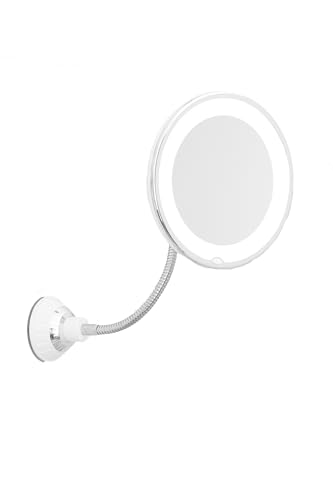 VENTEO | Miroir coiffeuse grossissant avec lumière LED rotatif à 360° | Miroir mural avec bras...