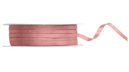 Cinta de raso rosa viejo de 50 metros, cinta de 3 mm, cinta decorativa de raso, cinta decorativa rosa, cinta de regalo, cinta rosa vieja, 3 mm