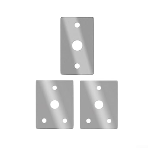 Yuanpgky Juego de láminas de refuerzo de escalera de acero inoxidable para escaleras de espiga y hogar, placa estabilizadora superior resistente con agujeros mecanizados, 30 x 46 mm y