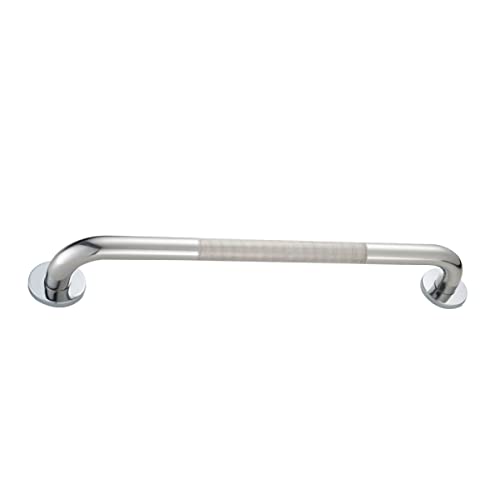 FOMIYES Stainless Steel Grab Bar with Knurling Design Non Slip Bathroom Handrail for Elderly and Disabled Safety Support for Shower and Toilet Use Durable Silver Finish