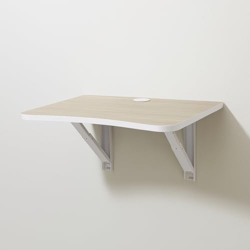 Image of Heartily 23.5 * 15.5 Inch Wall Mounted Folding Table | Compact Multipurpose Foldable Table with Strong Metal Bracket | 17 mm Thick | Study, Kitchen, Bedside, Utility Use (23.5 * 15.5 inches)