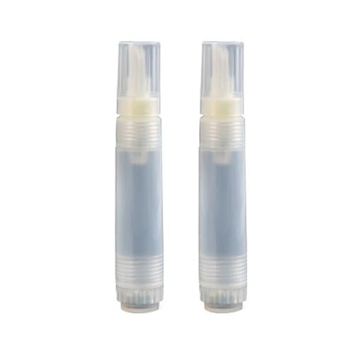 2 Pcs/Set 8mm Tilted Head Refillable Paint Pen Empty Paint Markers Fillable Paint Pen for Watercolor Rock Painting