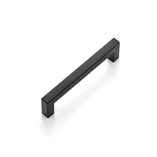 Image of Ravinte 1 Pack 5 Inch Kitchen Square Cabinet Handles Matte Black Drawer Pulls for Cupboard Hardware