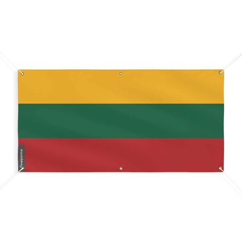 Drapeau Lituanie 190x380cm grand format pour supporter et événements