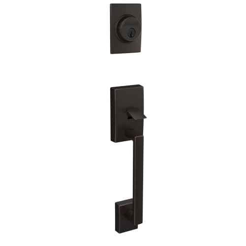 Image of SCHLAGE Front Door Entry Handleset, Latitude Lever, Aged Bronze