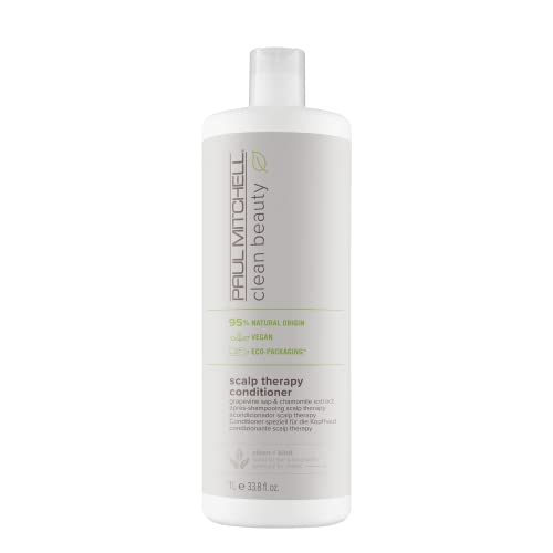 Paul Mitchell Clean Beauty Scalp Therapy Conditioner, Gently Conditions + Cools All Hair Types, Especially Dry, Oily + Sensitive Scalps, 33.8 Oz. #TOP15
