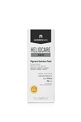 Heliocare 360° Pigment Solution Fluid Spf 50+, Crema Solar Facial, Ultraligero, Previene y Corrige...