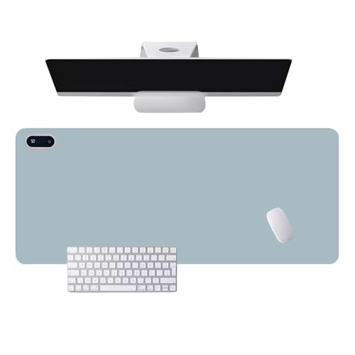 Chauffe-mains d'hiver grand tapis de table bleu 90x36 pour travailler au chaud au bureau