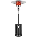 Hykolity 50,000 BTU Propane Patio Heater with Table Design, Stainless Steel Burner, Triple Protection System, Wheels, Outdoor Heaters for Patio, Garden, Commercial and Residentia, Black