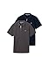 Doppelpack Poloshirt Basic mit Logo Print