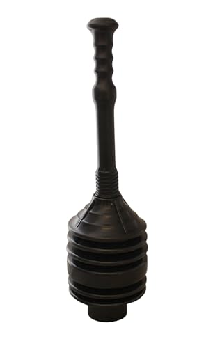 Dependable Industries inc. Essentials Accordion Toilet Plunger – High-Force Clog Remover for Toilets, Sinks, Tubs and Showers, Black