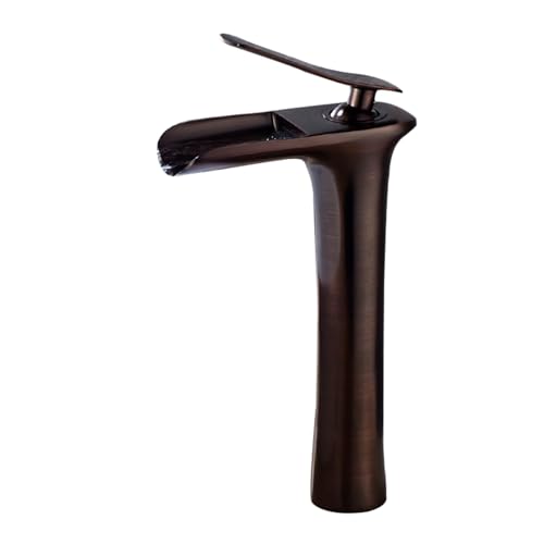 Robinet en laiton vintage MOCHAMIK mitigeur lavabo cascade retro marron haut