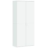 SYDE Credenza alta in legno di ingegneria, bianco, 80 x 35 x 180 cm