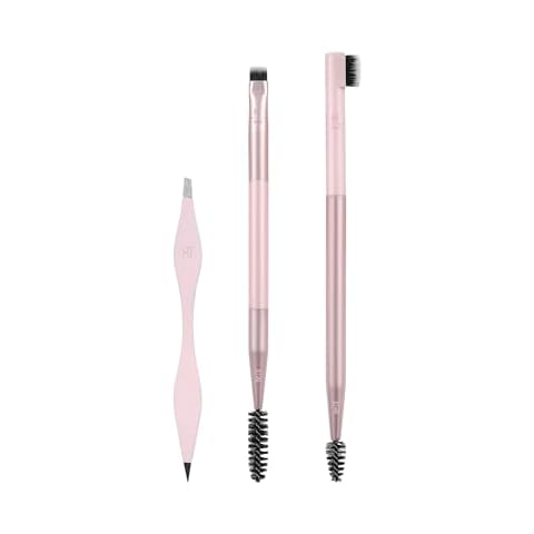 Real Techniques Brow Shaping Set, Spoolie, Tweezers & Brow Brushes, Dual-Ended Tools, For Styling, & Shaping Eyebrows, Get Full, Fluffy Brows, Multiuse Brushes, Cruelty-Free, 3 Piece Set Cover