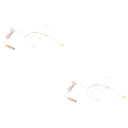 VICASKY 2pcs Vocal Condenser Mic Headwear 3 Pin Connector for Singing Teaching and Lectures