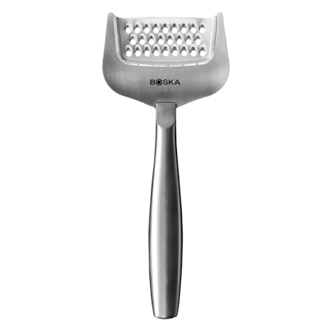 Boska Stainless Steel Grater - Cheese Grater Copenhagen Best for Hard Cheese, Citrus, and Vegetables - Multifunctional Rust-Proof Shredder - Manual Handheld - 10 Year Warranty Cover