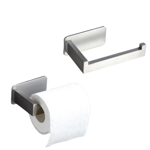 UTILYTAIS Portarrollos Papel Higiénico Autoadhesivo - Baño Acero Inoxidable Sin Taladro - Soporte de Papel Higiénico (Acero)