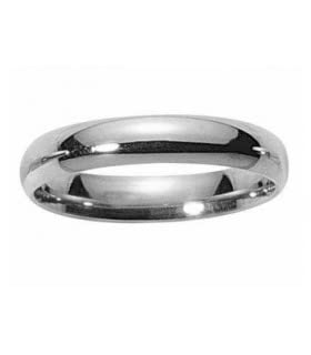 Alliance Mariage Or Blanc SONEVA bague anneau 4 mm taille 46 pour cérémonie de mariage