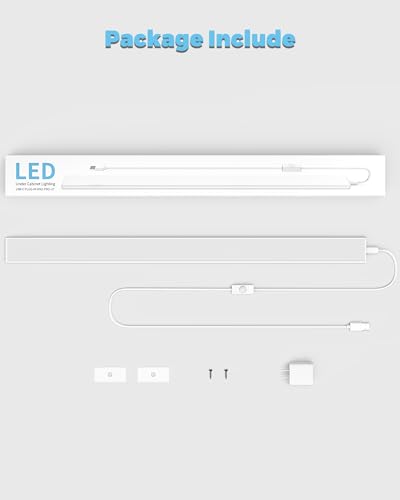Image of ASOKO 24 inch Plug-in Under Cabinet Lighting, Cool White Workbench Bar
