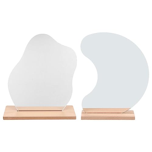 Espejo de Maquillaje Irregular para Escritorio 2 Piezas miniatura 1