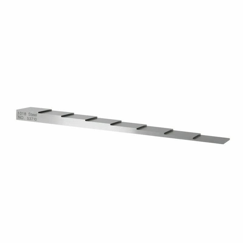 Bloque de calibración de 8 pasos para medidor ultrasónico de espesor con pasos de 1mm a 8mm acero inoxidable 1018, calibración NDT de espesor y linealidad, dimensiones 160mm x 20mm miniatura 2