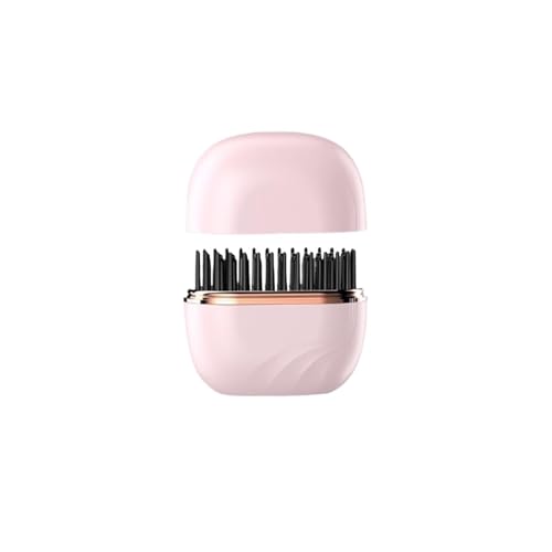 Plancha de Pelo Portátil para el Hogar, Ideal para Cabello Frizado y con Volumen, Estilo Mini, Color Rosa