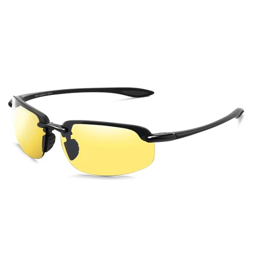 Image of JULI Sports Sunglasses for Men Women Tr90 Rimless Frame for Running Fishing Baseball Driving MJ8001