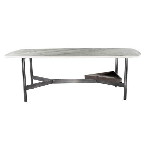 Image of Wakefit Center Table | 1 Yr Warranty | Coffee Table for Living Room Wooden, Tea Table for Living Room Wooden, Sofa Table, Free Installation from Brand, Modern Multi-Functional & Wobble-Free(Malbr)