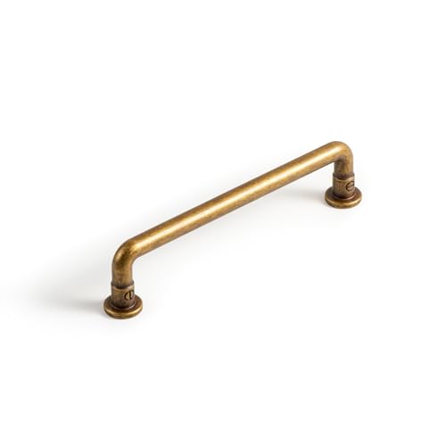 Goo-Ki Antique Brass Cabinet Pulls, 5 Inch Vintage Industrial Zinc Alloy Drawer Handles with...