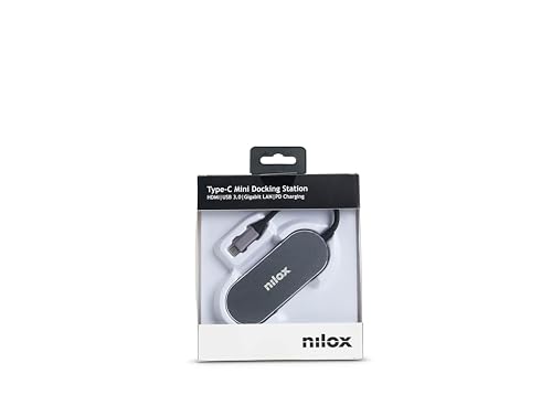 Mini Dock USB-HDMI Nilox con 3 puertos USB 3.0 y conexión Ethernet rápida 5