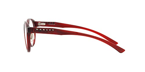 Oakley Women's OX8057 Draw Up Round Prescription Eyewear Frames, Polished Transparent Brick Red/Demo Lens, 54 mm - image 4