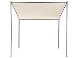 Pergola Stahl beige/schwarz 282 x 294 cm Garten Terrasse Outdoor Vimino