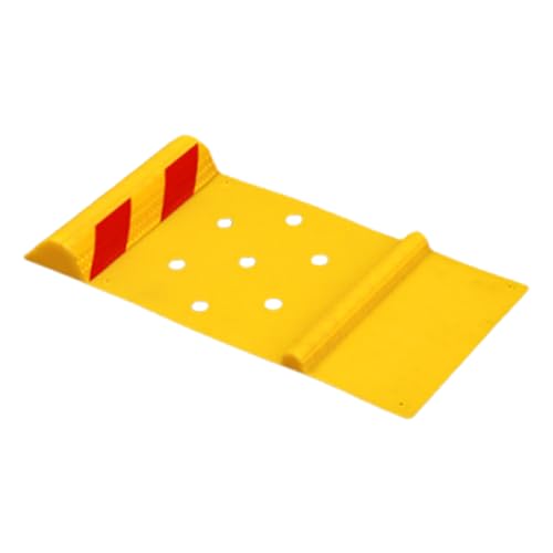 Esterilla de aparcamiento para garaje, limitador de vehículos, dispositivo de bloqueo de ruedas resistente, 55 x 28 x 5 cm, práctica alfombrilla de marcha atrás para coches y camiones, que proporciona