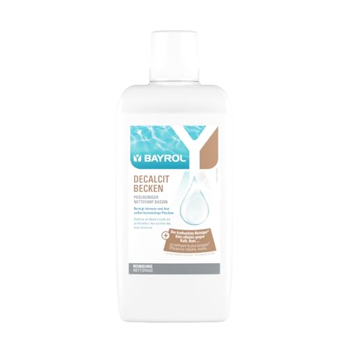 BAYROL Decalcit Becken 1 L Reinigungsgel zur Entfernung von Kalkablagerungen an Poolwänden und -böden - Hochwirksame Rezeptur - Löst hartnäckige Schmutz-, Kalk- und Metallablagerungen