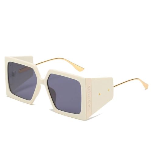 Lunettes de soleil Steampunk Vintage avec bouclier carré surdimensionné contre l'éblouissement