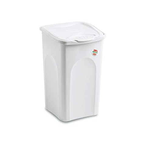 Stefanplast Primavera Line Laundry Hamper, White, 25 Litre Cover